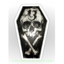 Sticker cerceuil skull lucky 13 thirteen cross bones skull20