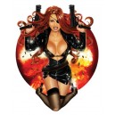 Sticker pinup sexy medusa rare guns bad girl JA113