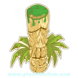 Sticker Bigdaddyjo tribute to manatii scult tiki palm petit modele BIG45