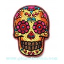 Patch ecusson skull dia de la muerte multicolor day of dead sugar skull