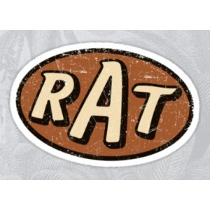 Sticker rat logo patina hoodride rust rusty patina rats 10