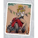 Sticker rockabilly girl on rod ellie may sexy pinup cartoon 3