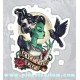 sticker never say die lady zombie girl corbeau zombie girl 6