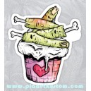 Sticker zombie fingers cupcake doight gateau food heart cup cake 7