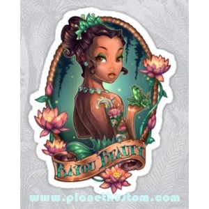 sticker bayou beauty tattoo girl frog flower cartoon old pin up 52