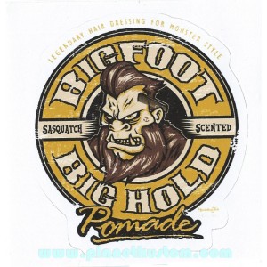 Sticker big foot pommade greaser hair beard moustache rockers 7