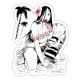 oldschool tattoo Sticker JA421