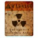 Sticker warning radioactive materials ahead rust panneau danger zombie 18