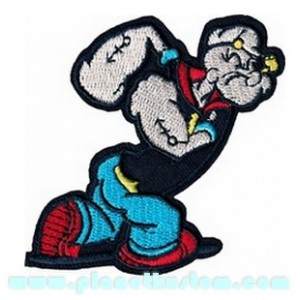 Patch ecusson popeye course cartoon