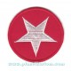 Patch ecusson étoile blanche dans rond rouge white star