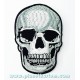 Patch ecusson thermocollant silver skull realiste