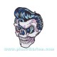 Patch ecusson thermocollant rocker skull eight ball eye 8