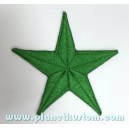 Patch ecusson thermocollant green star etoile polaire verte