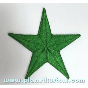 Patch ecusson thermocollant green star etoile polaire verte