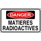 Sticker danger matieres radioactives nucléaire zone zombie 25