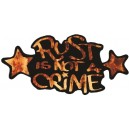 Sticker rust is not a crime flame star on black rust is not a crime 1