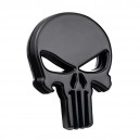 Sticker autocollant skull the punisher black badge 3d métal 5