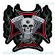 Patch ecusson skull vtwin biker tete de mort flaming iron cross grand