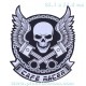 Patch ecusson skull cafe racer biker tete de mort wings ailes grand