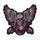 Patch ecusson skull old biker tete de mort wings ailes moto grand