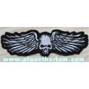 Patch ecusson skull wings biker tete de mort ailée