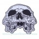 Patch ecusson skull biker tete de mort crane grande taille