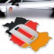 Sticker autocollant badge chrome 3D métal carte de l'allemagne D 19