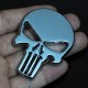 Sticker autocollant skull the punisher chrome badge 3d métal 24