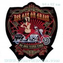 Patch ecusson grande taille biker pin up ass gas or grass rides free