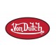 Sticker vondutch ovale signature blanche fond rouge tour noir von dutch 13