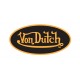 Sticker vondutch ovale signature jaune fond noir tour jaune von dutch 15