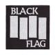 Patch ecusson thermocollant black flag band punk hardcore USA