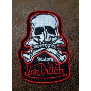 Patch ecusson von Dutch skull motorcycles kustom old stock