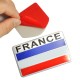 Sticker autocollant badge alu 3D métal drapeau France 29