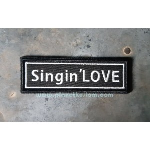 Patch ecusson a coudre Singin LOVE music non thermocollant