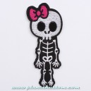 Patch ecusson skull bones girly girl pin up squelette kiki rose