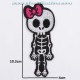 Patch ecusson skull bones girly girl pin up squelette kiki rose