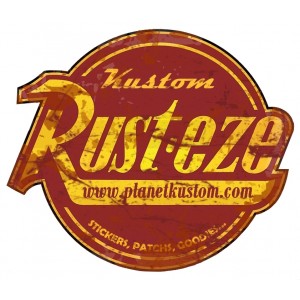 Sticker planet kustom rust-eze used stickers patchs goodies rats moyen