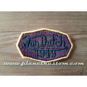 Patch ecusson von Dutch 1949 octogone signature aubergine old stock