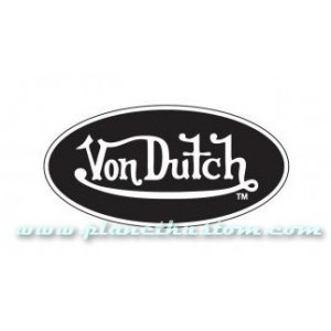 Sticker vondutch ovale signature blanche fond noir tour blanc von dutch 18