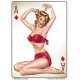 Sticker pinup retro ace of diamonds card AD562