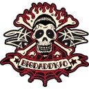 Sticker Bigdaddyjo Skull strip BIG5