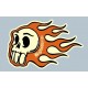 Sticker Bigdaddyjo Skull flaming BIG8