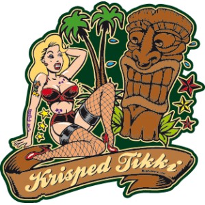 Sticker Bigdaddyjo kriped tikki pinup tiki BIG15