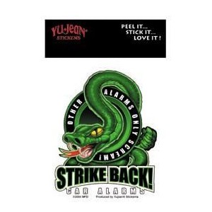 Sticker strike back car alarms AD623