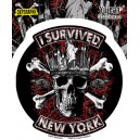 Sticker skull i survived new york JA613