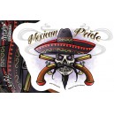 Sticker sugar Skull mexican pride JA602