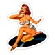 Sticker Pinup oldschool rockabella vynil record