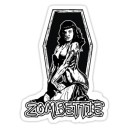 Sticker Pinup zombetie bettie page zombie girl 1