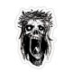 Sticker sweet zombie jesus skull 2